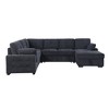 Upholstered L-Shaped Sectional Sofa with Loveseat Sleeper & Storage - 4 of 4