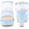 BLISSFUL STEP Women's Open Toe Platform Ankle Strap Heeled Sandals - 2 of 3