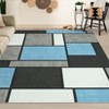 Large Geometric Machine Washable Rug with Rubber Backing for Living Room Modern Non-Slip Area Rug Easy-Cleaning Floor Carpet for Bedroom Dining Room - 2 of 4