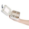 Unique Bargains Mini Travel Portable PU Leather Jewelry Organizer Case Storage with Mirror - 3 of 4