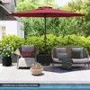 Costway 12 FT Patio Umbrella Outdoor Market Umbrella with Crank Handle 8 Sturdy Ribs Coffee/Beige/Red/Navy/Gray - 2 of 4