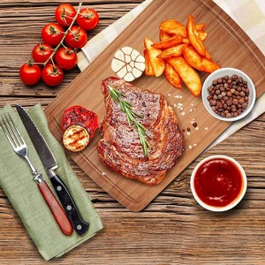 Extra Large Bamboo Wood Cutting Board, 30 x 20 Inch Kitchen Wooden Chopping Board with Juice Groove, Reversible Butcher Block Cutting Board - 1 of 4