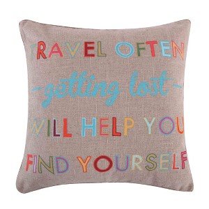 Mayla Travel Often Decorative Pillow - Levtex Home - 1 of 4