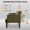 Nasitip 2 Seater Sofa Bed, 3-Gear Back Angle Adjustable Futon Sofa, Convertible Futon Settee,Fabric Sofa Bed for Living Room Apartment Spare Room - 4 of 4