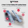 Titan Ramps 2 Pack 7.5 Foot Folding ATV Loading Ramps, Arched Aluminum Design, Portable and Heavy Duty with 1,500 Pound Weight Capacity, Silver - 2 of 4
