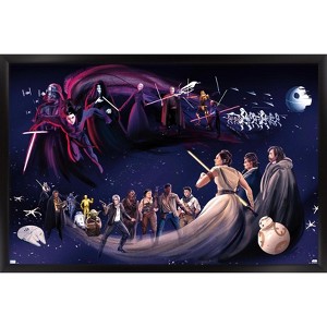 Trends International Star Wars: Saga Mural By Zi Xu Framed Wall Poster Prints - 1 of 4