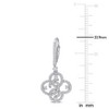EVERLY JEWELRY | Sterling Silver 1 CT TGW DEW Created Moissanite Floral Leverback Drop Earrings - 3 of 4