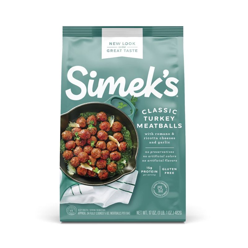 SIMEK&#39;S Gluten Free Turkey Meatballs - Frozen - 17oz, 1 of 6