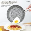 Michelangelo 8pc Granite Non Stick Pots and Pan Set with Lid - 4 of 4