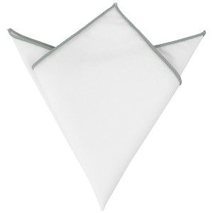 INSPIRE CHIC Men's Cotton Contrast Solid Color Tuxedo Pocket Squares Handkerchiefs - 1 of 4