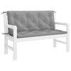 vidaXL Indoor/Outdoor Bench Cushions 2 pcs, Non-slip, Water-Repellent, Gray 47.2"x19.7"x2.8" - 4 of 4
