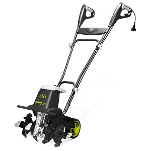 Sun Joe Electric Garden Tiller and Cultivator, Steel Tines, 13.5 Amp, 16 Inch, Black - Heavy Duty Gardening Machine and Equipment for Lawn, Yard, and - 1 of 4