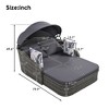 79.9" Outdoor Sunbed with Adjustable Canopy, Double lounge, PE Rattan Daybed, Gray Wicker And Cushion - 3 of 4