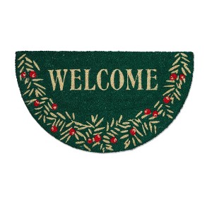 tag Welcome Sprig Shaped Pvc Coir Mat - 1 of 1