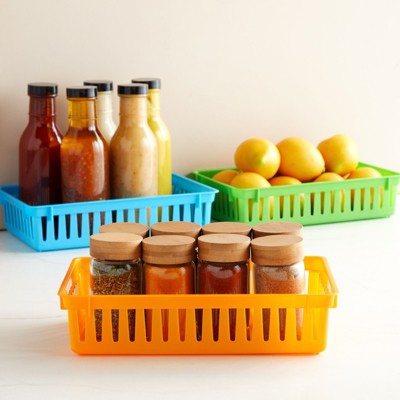 Bright Creations Small Multicolor Plastic Storage Bins, Set of 8