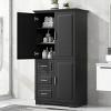 Bathroom Storage Cabinets With 3 Big Drawers And Adjustable Shelf, 62 Inch High Bathroom Cabinets, Bathroom Cabinets Modern -Cuddlewood - 2 of 4