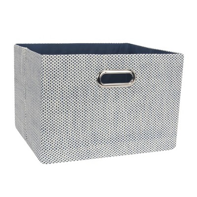 Lambs & Ivy Blue Foldable/Collapsible Storage Bin/Basket Organizer with Handles