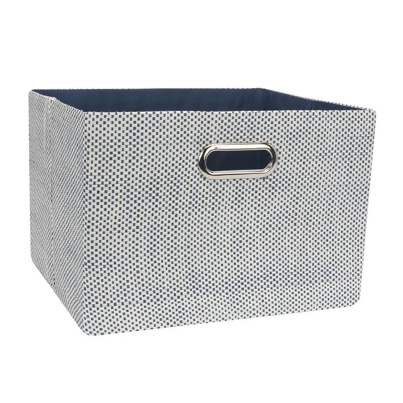 Lambs & Ivy Blue Foldable/Collapsible Storage Bin/Basket Organizer with Handles, 1 of 5