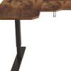 HomeRoots 59" Adjustable Brown and Black L Shape Computer Desk - 4 of 4