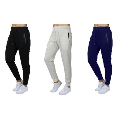 Galaxy Pro Star Women's Modern Fit  Fleece Lined Joggers-3 Pack