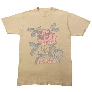 Vintage Rose Growth Crew Neck Short Sleeve Tofu Unisex Adult T-shirt - 1 of 4