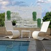 Dovelina Metal Outdoor Privacy Screen Freestanding Garden Privacy Screen - 72"x47", White, Jungle - 3 of 4