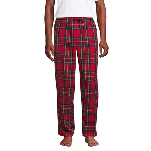 Lands' End Men's Flannel Pajama Pants - X-small - Rich Red Multi Tartan :  Target