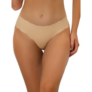 Allegra K Women's Unlined No Show Stretch Solid Invisible Briefs - 1 of 4