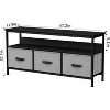 55 Inch TV Stand for Living Room, TV Stand with 3 Fabric Drawers, Entertainment Center with Storage, TV Console Table with Shelf for Bedroom - 2 of 4