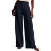 BLUEMING Women’s Elevated High-Waist Trousers Fluid Wide-Leg Silhouette with Flowy Trousers with Drape Professional Office Pants - 2 of 4