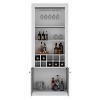 Gulches 74-Inch Tall Modern Bar Cabinet with Wine Rack & Stemware Holder - 3 of 4
