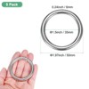 Unique Bargains Dream Catcher Stainless Steel Macrame Wreath Floral Round Metal O Rings 5 PCS - 3 of 4