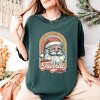 Santa's Favorite Helper Retro - Women's Garment Dyed Graphic T-Shirt - 3 of 4