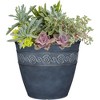 Classic Home and Garden Indoor/Outdoor Round Corinthian Resin Flower Pot Planter - 3 of 4