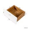 Homy Casa 3-Door 2-Drawer Storage Cabinet with Wood Legs and Modern Scandinavian Style for Living Room or Dining Area, White Oak - 4 of 4