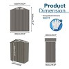 Outdoor Storage Shed, Compact Design Storage Shed with Lockable Door and Vents, Galvanized Steel Tool Shed with Pitched Roof-Coolbibila - 4 of 4