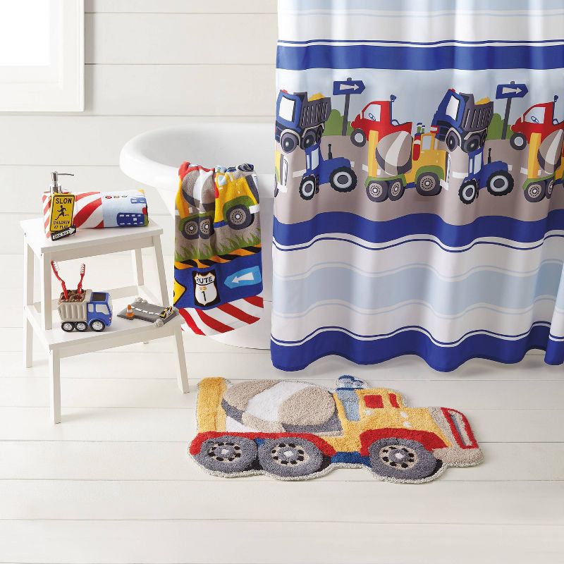 Trains and Trucks Printed Kids&#39; Shower Curtain - Dream Factory, 3 of 5