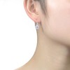 Elegant halo drop earrings with a sparkling design for a timeless and sophisticated touch - 2 of 3