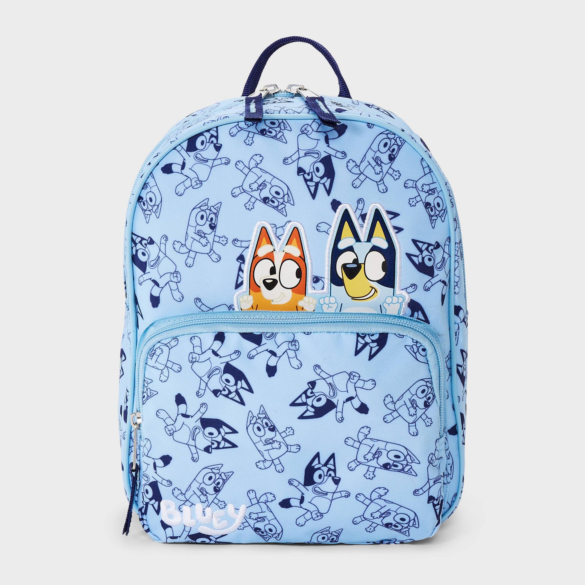 Toddler Bluey Backpack - Blue: Polyester, 3+ Years, Miniature, Fictitious Character Pattern