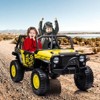 Kids Ride On Car, 24V 2 Seater, with Remote Control, Kids Electric Vehicle with 19" Wide Seat, LED, Spring Suspension - 2 of 4