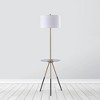 62.5" Axxin Contemporary Tripod Floor Lamp with USB, Glass Table - Teamson Home - 4 of 4