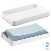 iDesign Steel Bathroom Vanity Tray - Set of 2 - White - 2 of 4
