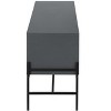 Monarch Specialties Tv Stand 60 Inch Console Media Entertainment Center Storage Cabinet Grey Laminate Black Metal Contemporary Modern - 4 of 4