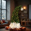 6FT Santa Hat Style Pre-lit Christmas Tree, Hinged Artificial Xmas Tree Pine Tree with 250 Warm White Lights, 839 Branch Tips for Holiday Party - 3 of 4