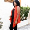 Anna-Kaci Women's Plus Size Boho Open Front Crochet Cover Up Sleeveless Shawl Cardigan Vest - 4 of 4