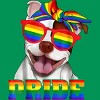 Adult Design By Humans Pit Bull Rainbow Pride Dog By Luckyst T-Shirt - 2 of 2
