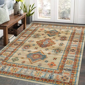 Area Rug Living Room Rug Non Slip Washable Rugs for Bedroom Boho Aesthetic Carpet Stain-Resistant Foldable Thin Floor Cover for Dining Room - 1 of 4