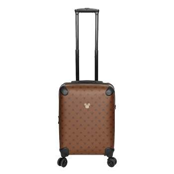 Disney Mickey Mouse Ears 22” Brown Rolling Luggage