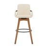 30" Baylor Faux Leather Wood Swivel Barstool - Armen Living - 2 of 4