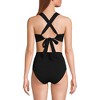 Lands' End Women's Chlorine Resistant V-neck Midkini Swimsuit Top and High Leg High Waisted Bottoms 2 Piece Set - 2 of 3